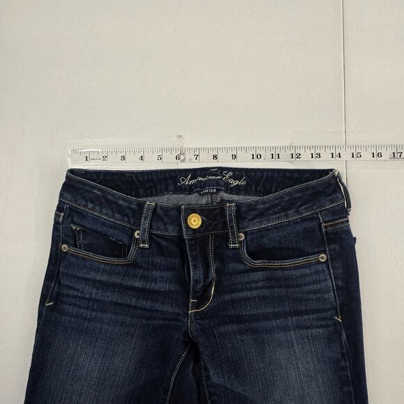 American Eagle stretch skinny jeans blue‎ 2 denim womens 6700 - Picture 3 of 10